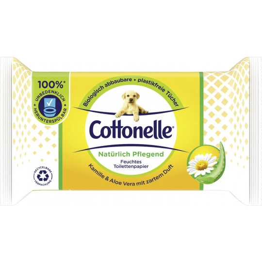 Feuchtes Toilettenpapier Natürlich Pflegend Kamille & Aloe Vera 42ST