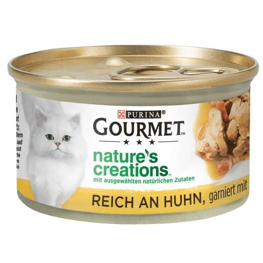 Purina Gourmet Nature's Creations Reich An Huhn Garniert Mit Spinat Und Tomaten 85G